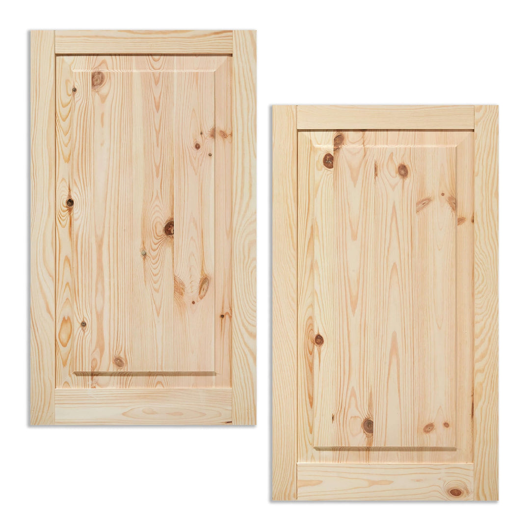 Kassettentür Schranktür Holz RUSTIKAL | 69 x 39,4 cm 2-er Pack Set | unbehandelte Holztür aus Kiefer