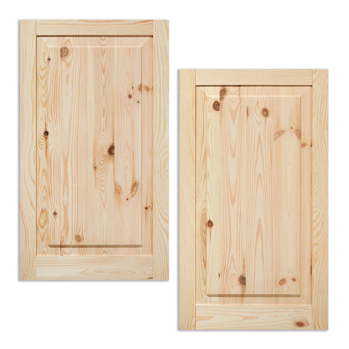 Kassettentür Schranktür Holz RUSTIKAL | 69 x 39,4 cm 2-er Pack Set | unbehandelte Holztür aus Kiefer