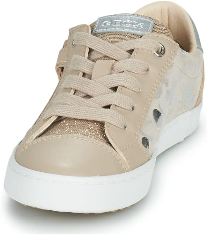 Geox Mädchen J Kilwi Girl B Sneakers 30 EU Beige Silver, 30 EU Beige Silver