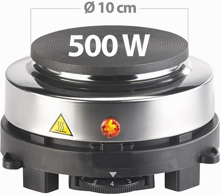 Rosenstein &amp; Söhne Mini Heizplatte: Elektrische Mini-Einzel-Kochplatte &amp; Espresso-Kocher, 500 W, 6 T