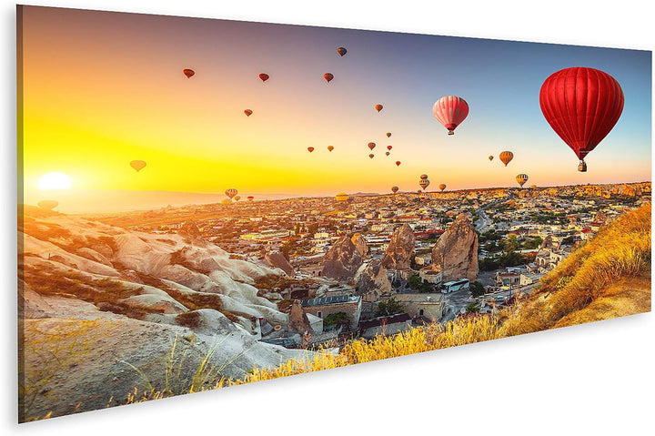 islandburner Bild auf Leinwand Heissluftballons Fliegen Über Das Spektakuläre Kappadokien Bilder Wan