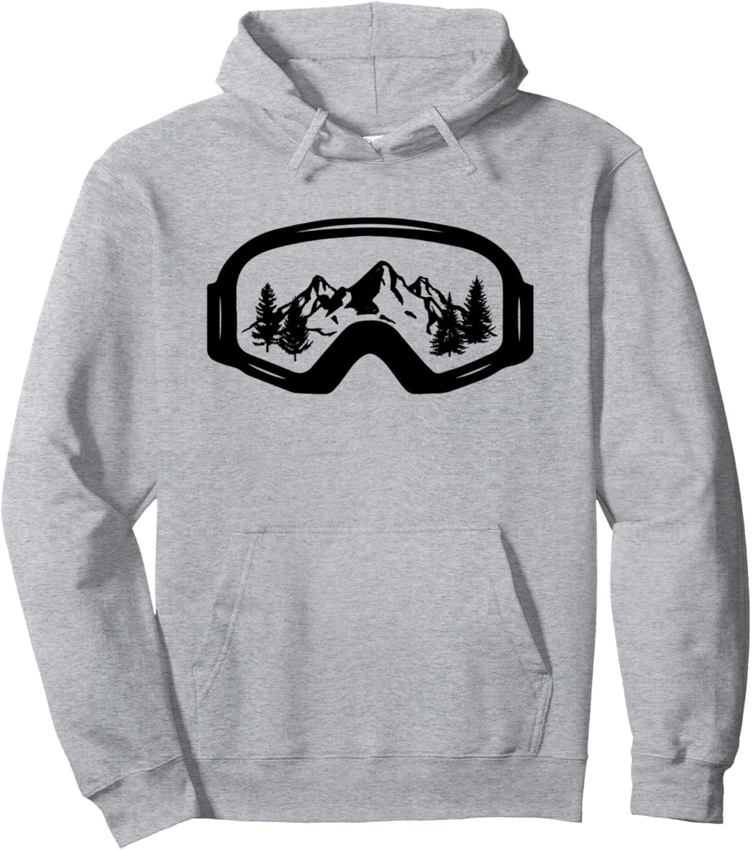 Ski Snowboard Skibrille Schnee Wintersport Skifahren Pullover Hoodie