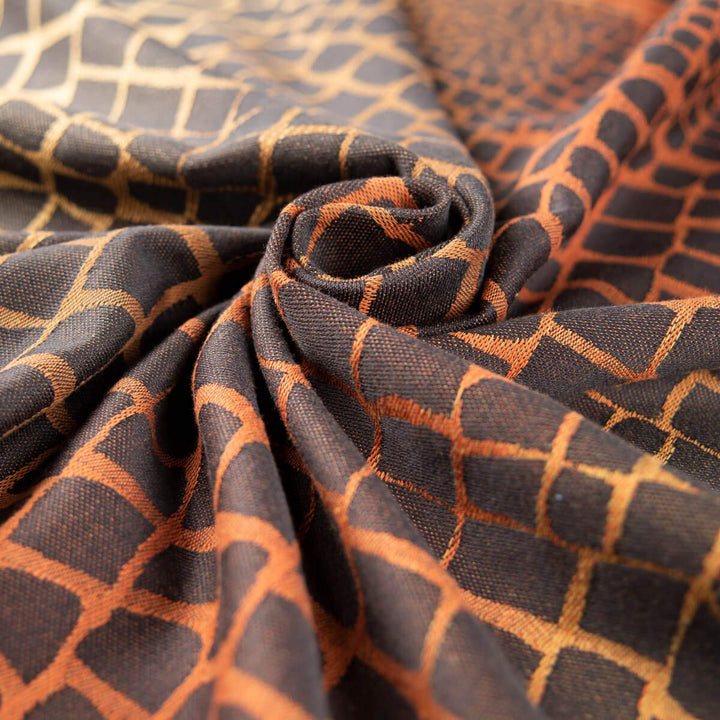 Hoppediz Baby-Tragetuch ab Geburt, Neugeboren bis Kleinkind, 100% kbA-Baumwolle (Bio), Darwin black