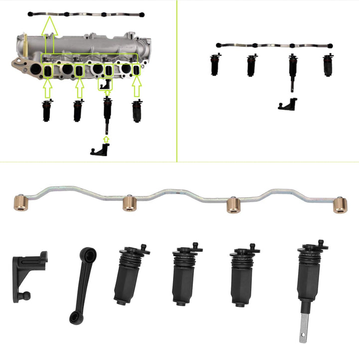 Ansaugkrümmer-Wirbelklappen-Kit Drallklappe Ersetzen 55210201 Passend für Vauxhall Astra H/für Signu
