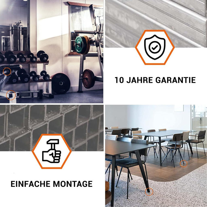 EMFA Lamellenstopfen für Vierkantrohr 120x120 mm Schwarz 10 Stück Rohrstopfen 120x120 Vierkantrohr K