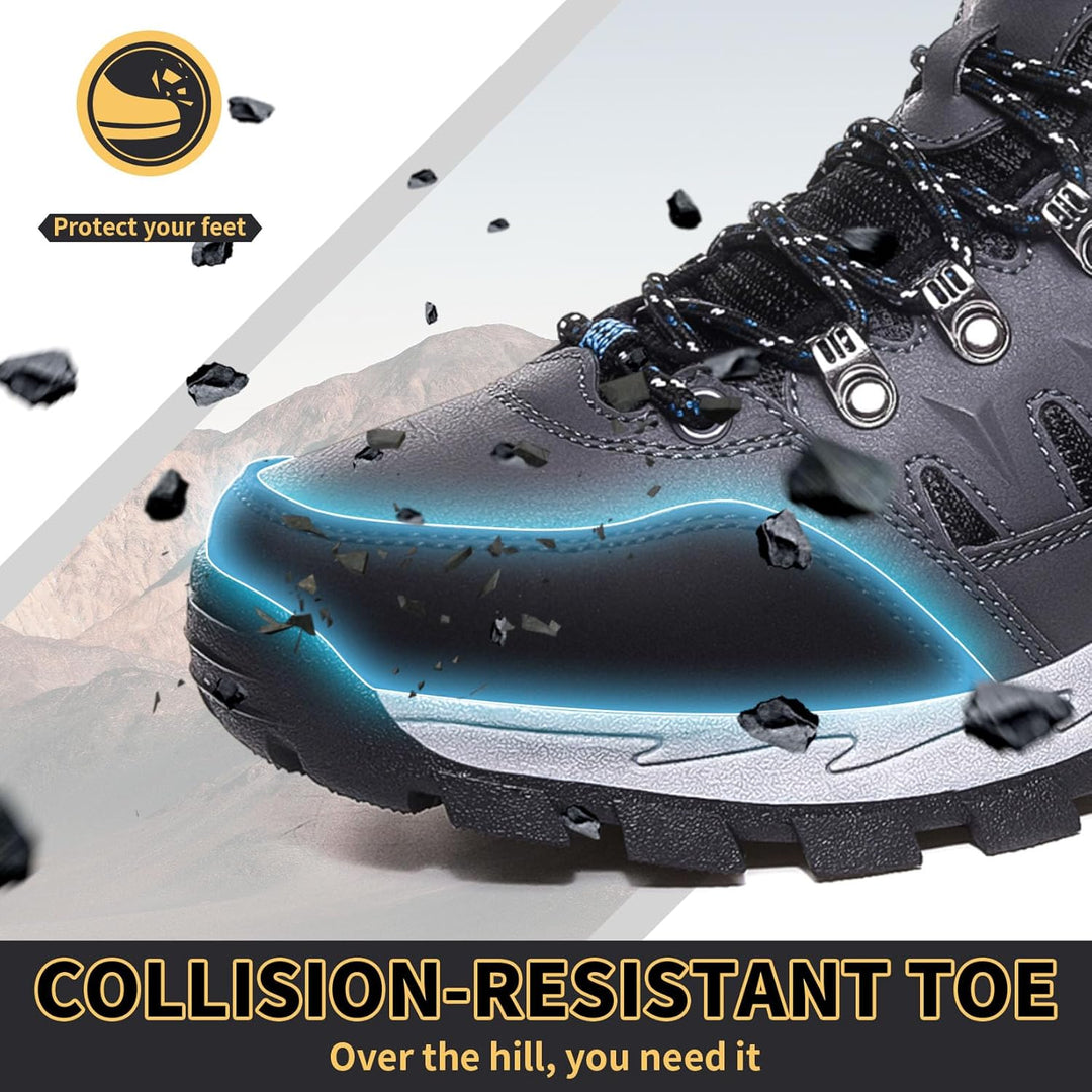 Littleplum Herren Winterschuhe Warm Gefüttert Outdoor Camping Wanderschuhe Herren Wasserdicht Trekki