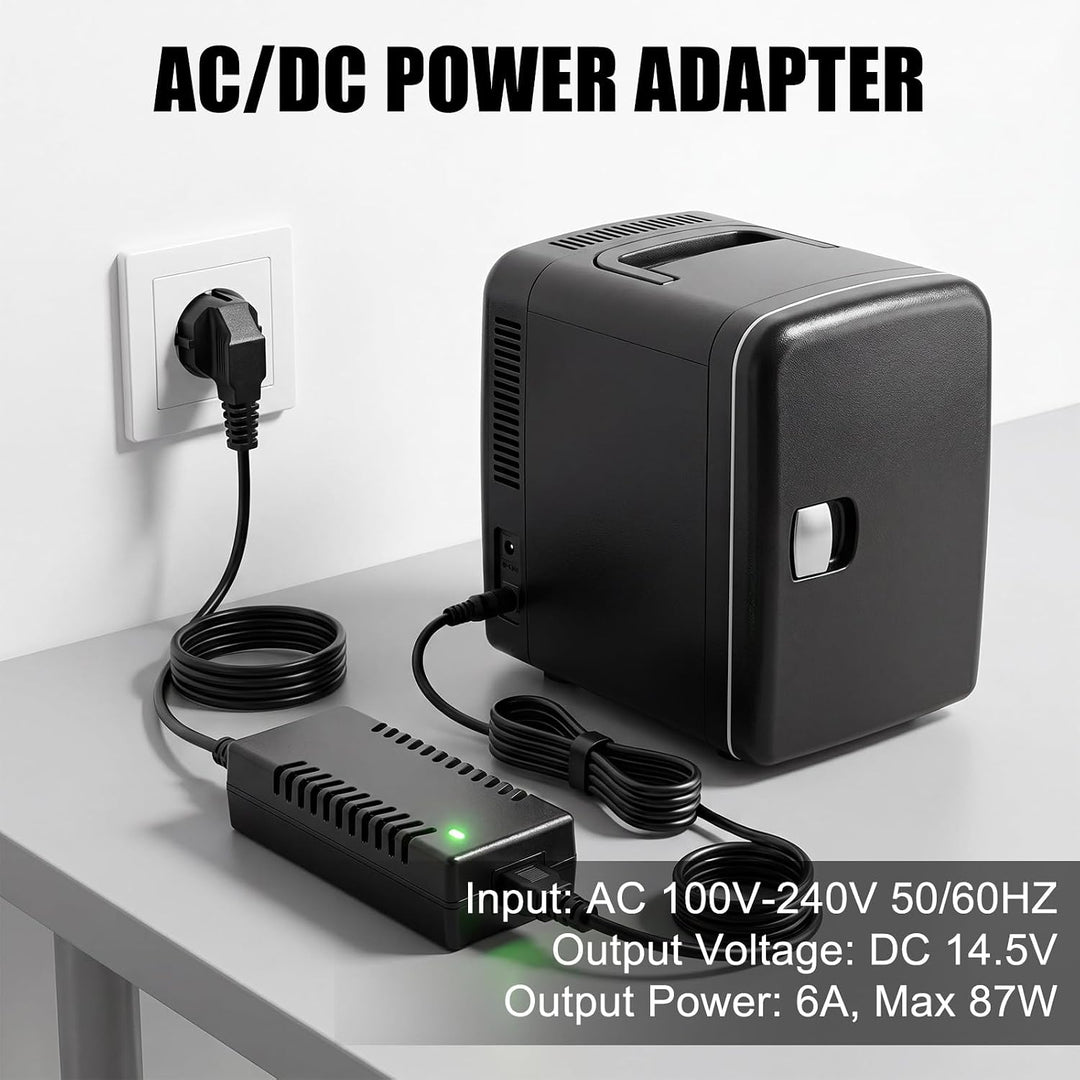 14,5V 6A 87W Netzteil Kühlbox, Adapter Ladegerät für Autokühlschrank
