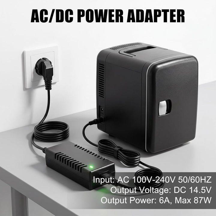 14,5V 6A 87W Netzteil Kühlbox, Adapter Ladegerät für Autokühlschrank