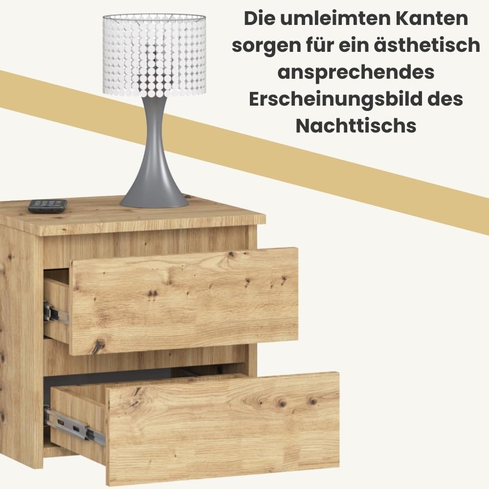 AKORD | Kommode Set 2 Schubladen Sideboard Mehrzweckschrank Schrank | Schreibtisch | ecktisch | Eck
