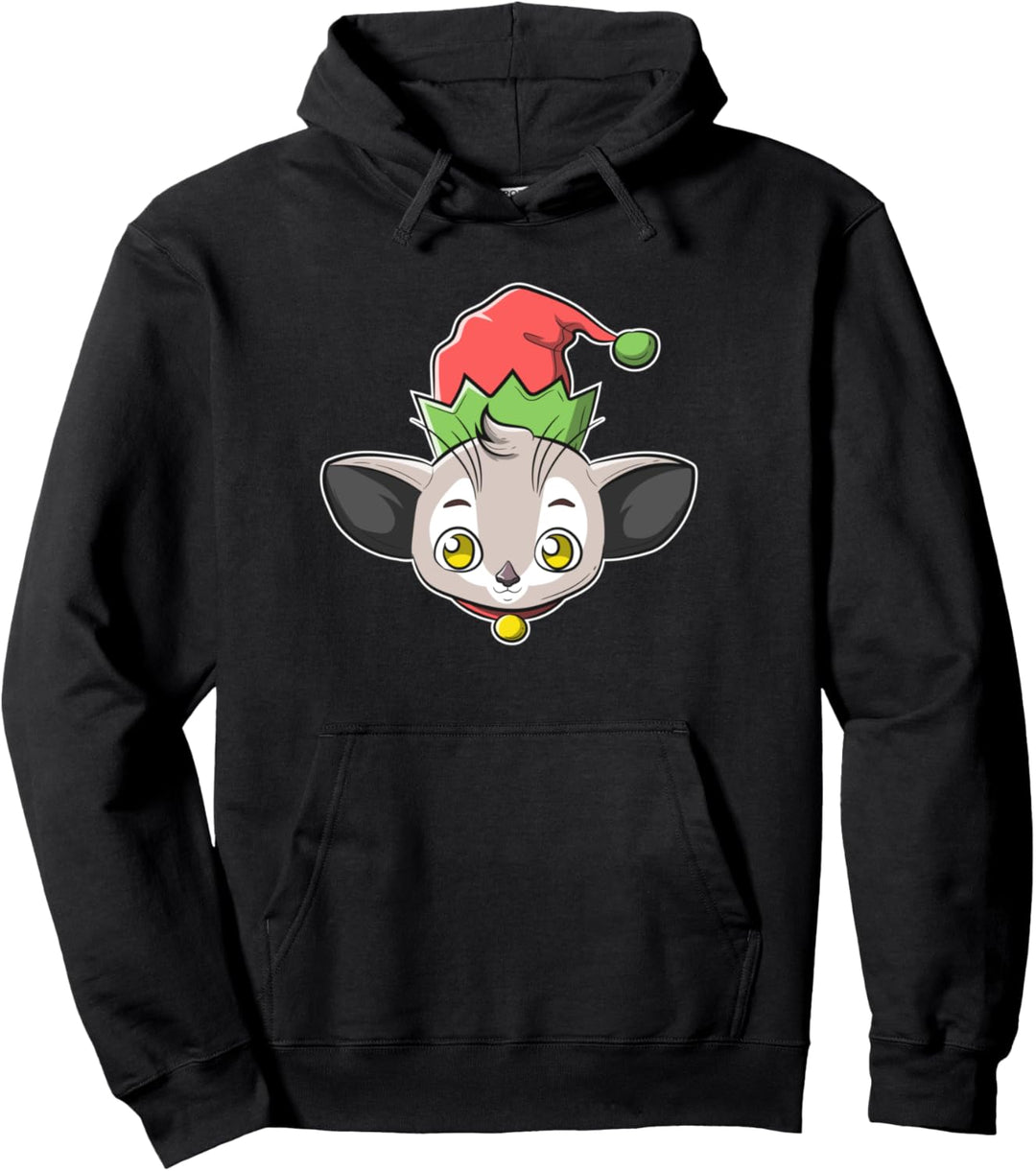 Weihnachten Aye-Aye Langfinger Lemur Pullover Hoodie