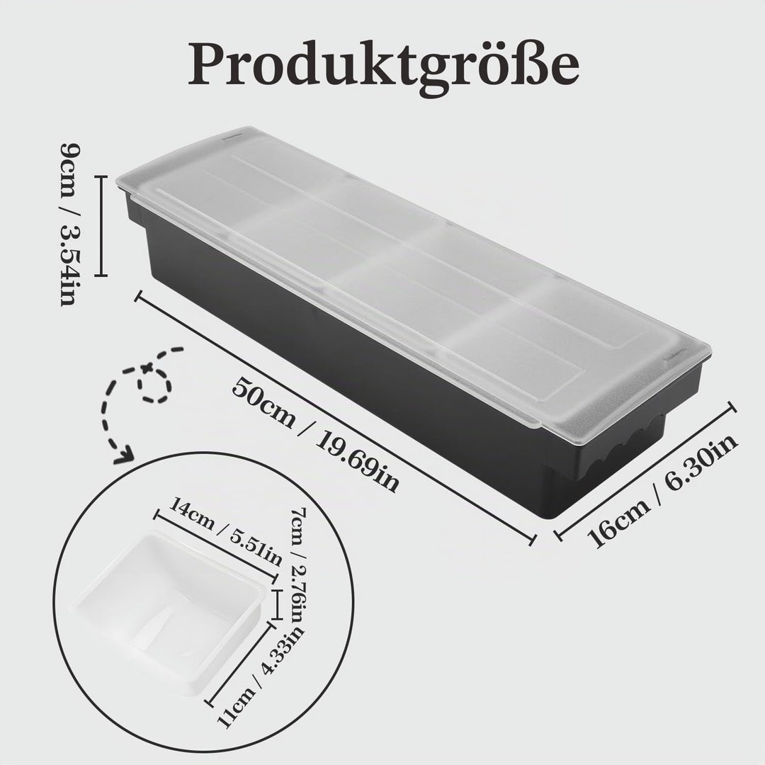Obst Container Box Eis Party Servier Bar Eisgekühlter Gewürzspender mit Transparentem Deckel, Würzmi