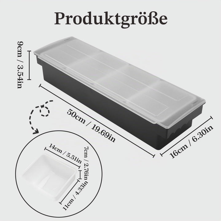 Obst Container Box Eis Party Servier Bar Eisgekühlter Gewürzspender mit Transparentem Deckel, Würzmi