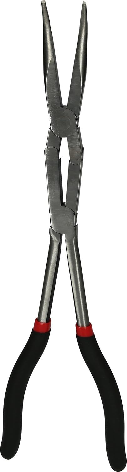 KS Tools 500.7163 Doppelgelenk-Flachrundzange, 45° gebogen, XL