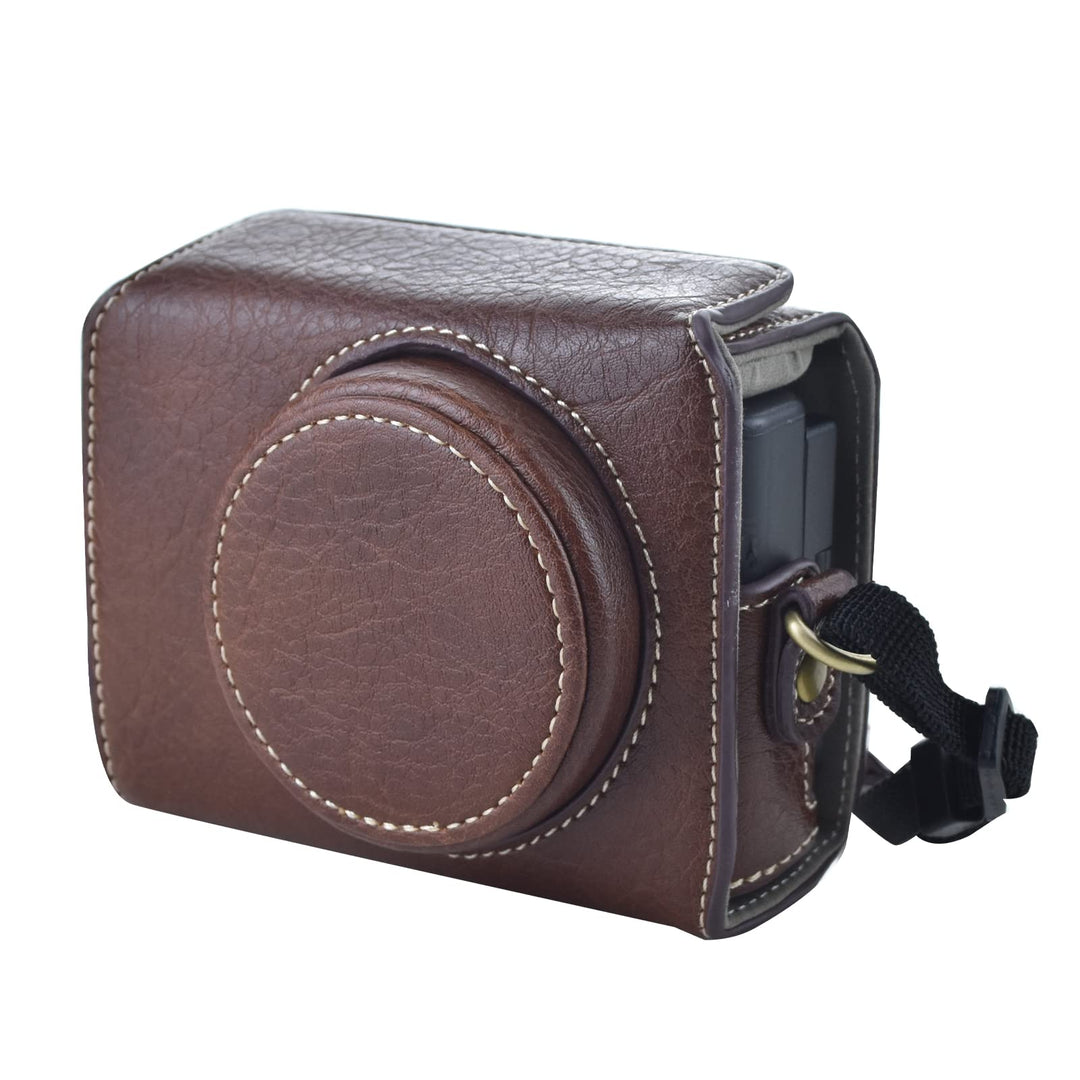 Rieibi ZV1 Tasche – Vintage Kameratasche aus PU-Leder für Sony ZV1 ZV-1 DSLR-Kamera – Schutzhülle mi