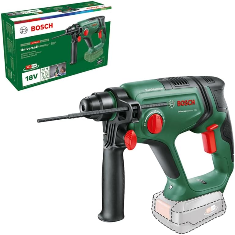 Bosch Akku-Bohrhammer UniversalHammer 18V (ohne Akku; 18 Volt System; Bohren/Hammerbohren/Meisseln;