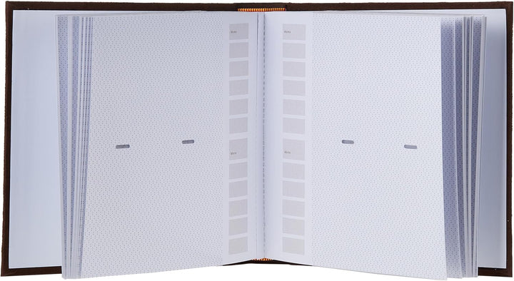 Pioneer Familie Text Design genäht Velourslederimitat Cover Foto Album, braun