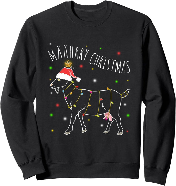 Mäährry Christmas Weihnachten Geschenk Goat Schaf Sweatshirt
