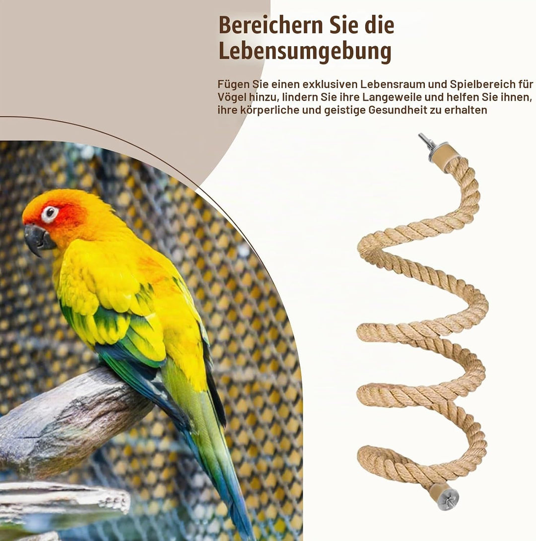 Seil-Sitzstange für Vögel, Vogelkäfig-Kletterseil-Spielzeugzubehör, biegbar, kletternd, biegbares na