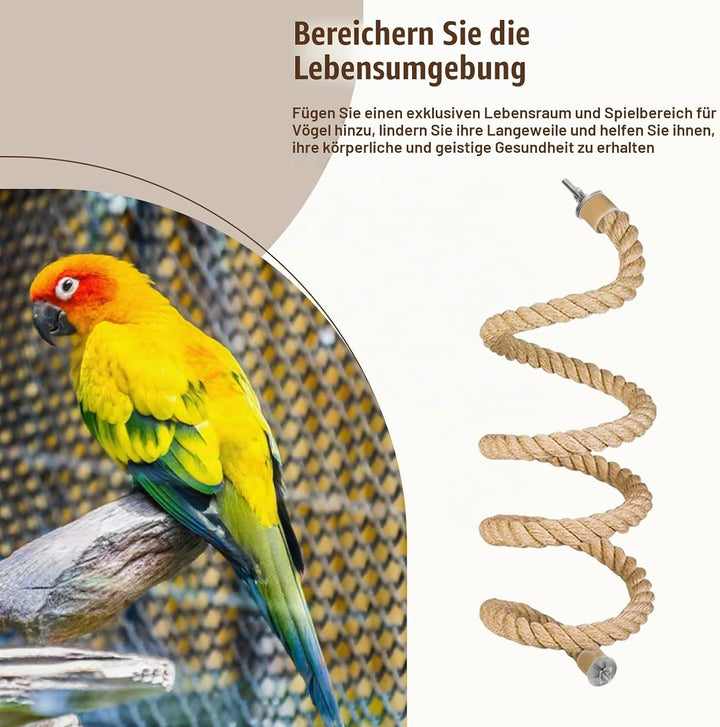 Seil-Sitzstange für Vögel, Vogelkäfig-Kletterseil-Spielzeugzubehör, biegbar, kletternd, biegbares na