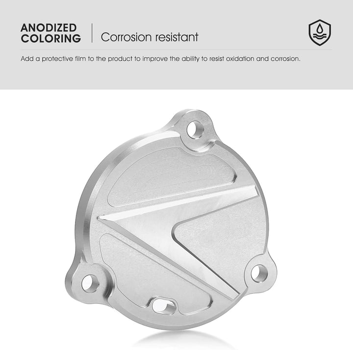 MOLONG Motorrad Motor Stator Schutzabdeckung Dekoration für T-MAX Tmax 530 2012-2019 Silber, Silber