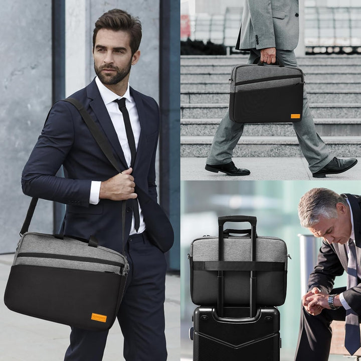 bagasin Laptoptasche Laptop Aktentasche Passt bis zu 17 17,3 Zoll Laptop Erweiterbare Wasserdichte S