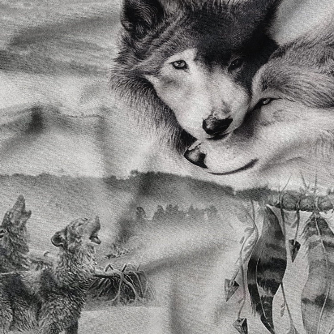 Hoimlm Wolf Bettwäsche 220x240 Mikrofaser Bettbezug mit kopfkissenbezug, Jungen Teens bettwäsche Set