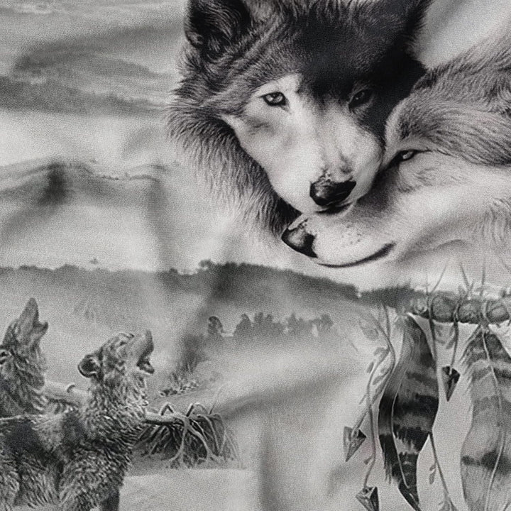 Hoimlm Wolf Bettwäsche 220x240 Mikrofaser Bettbezug mit kopfkissenbezug, Jungen Teens bettwäsche Set