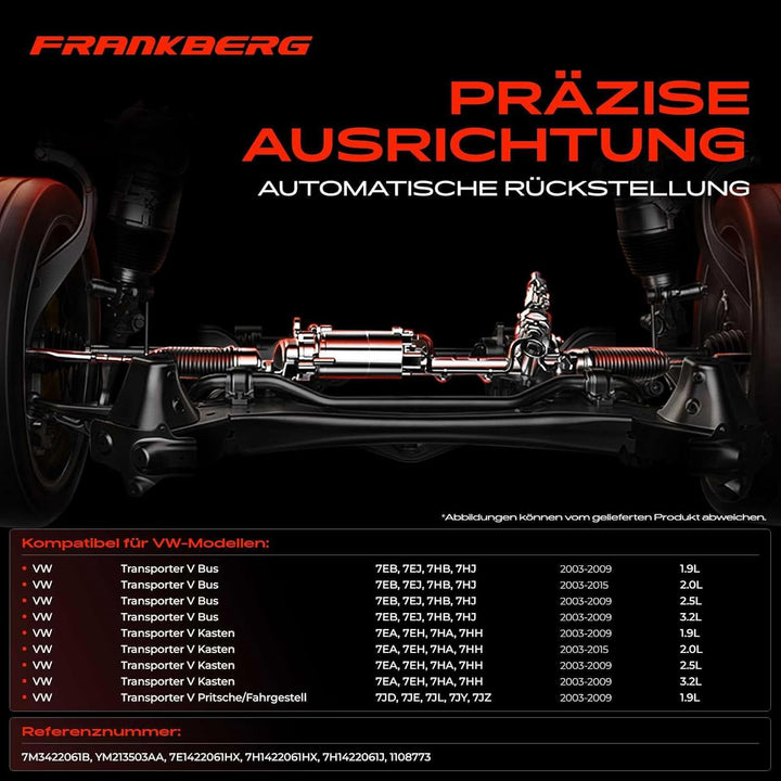 Frankberg Lenkgetriebe Servolenkgetriebe Hydraulisch für Linkslenker Kompatibel mit M.u.l.t.i.v.a.n