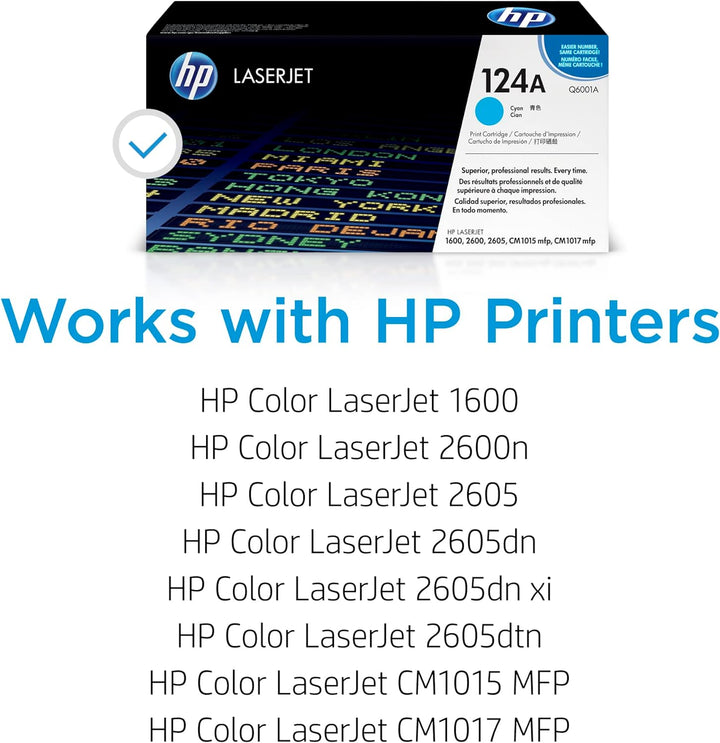 HP 124A (Q6001A) Blau Original Toner für HP Color Laserjet 2600, 2605, 1600, CM1016, CM1017