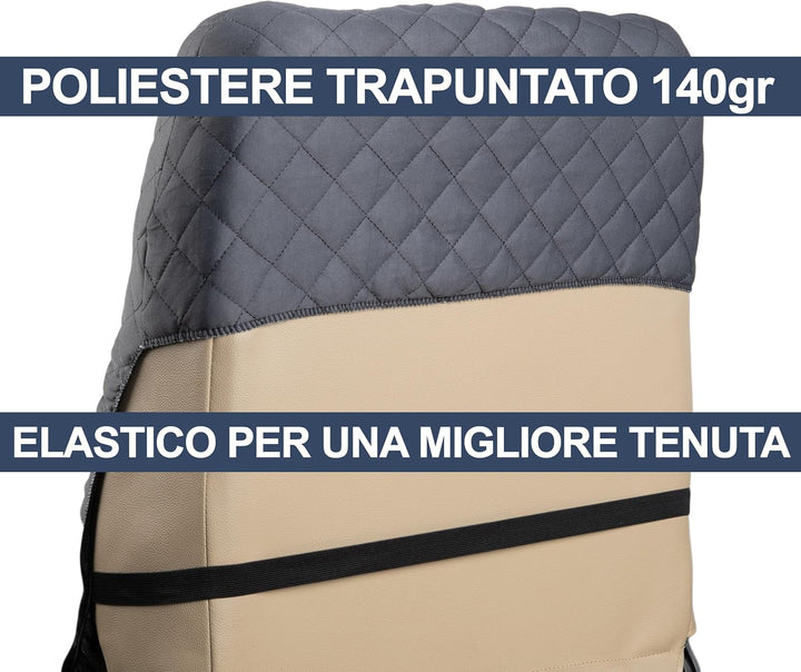 Auto Zubehör Lupex A22 Universelle Autositzbezüge, vorne und hinten (Vordersitzpaar, Beige) Coppia A