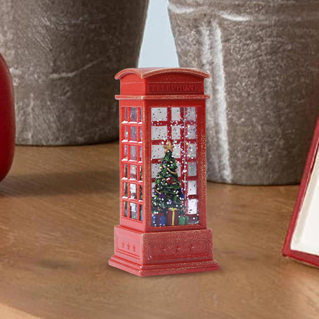 Weihnachtslaterne | Kleine Weihnachtskugeln für Telefonzelle, Tischdekoration, beleuchtete Schneekug