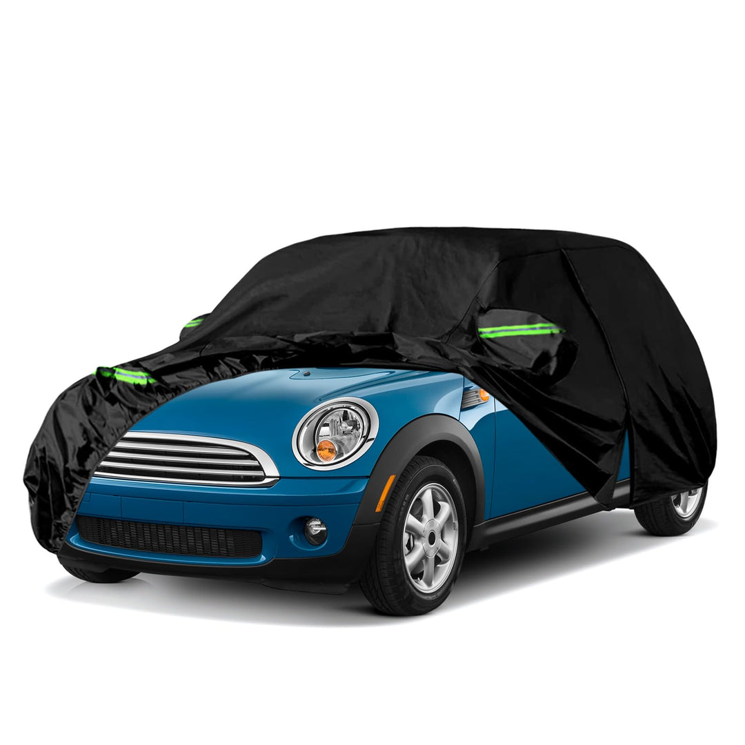 Autoabdeckung Wasserdicht Passend für Mini Cooper 3 Türer 2000-2024, 300D Schwarz Vollgarage Autopla