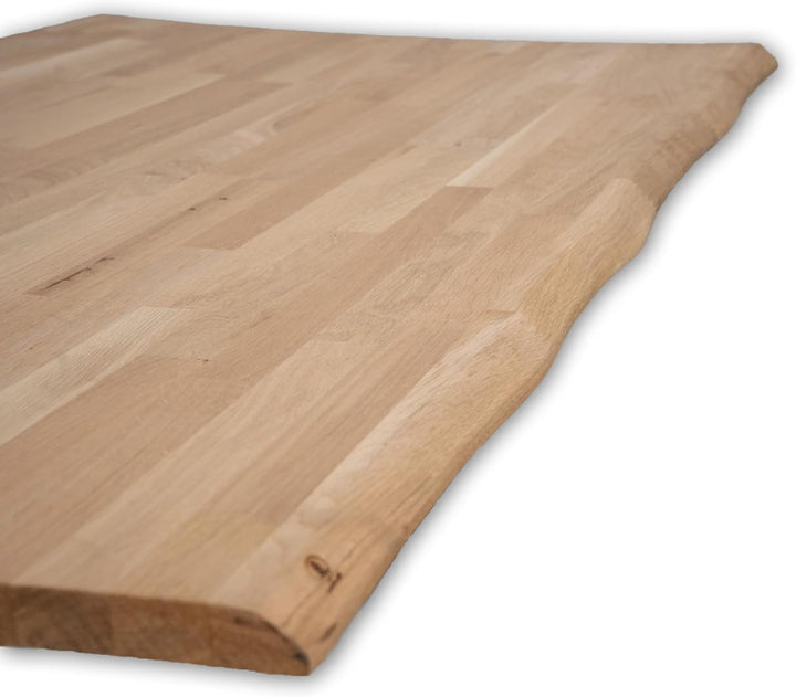 Tischplatte Eiche Massiv Baumkante (80 x 120 cm, Eiche, naturbelassen) Eiche, Naturbelassen 80 x 120