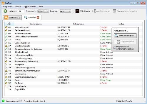 AutoDia K509 für CarPort Software CAN UDS oder KKL USB Diagnose Interface
