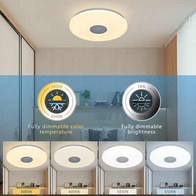 JDONG Led Deckenleuchte 30CM 24W Wlan Deckenlampe kompatibel mit Alexa und Google Home, Dimmbar per