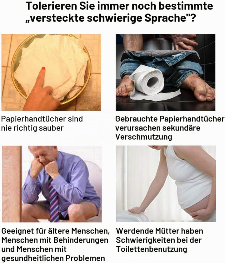 Hibbent WC Bidet, Cold/Heiss Water Bidet Dusch-WC (ohne Strom),Intimreinigung mit Selbstreinigende D