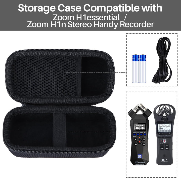 Hart Schutz Hülle Etui Tasche für Zoom H1n Tragbarer 2-Spur-USB-Recorder/Zoom H1essential 32-Bit Han