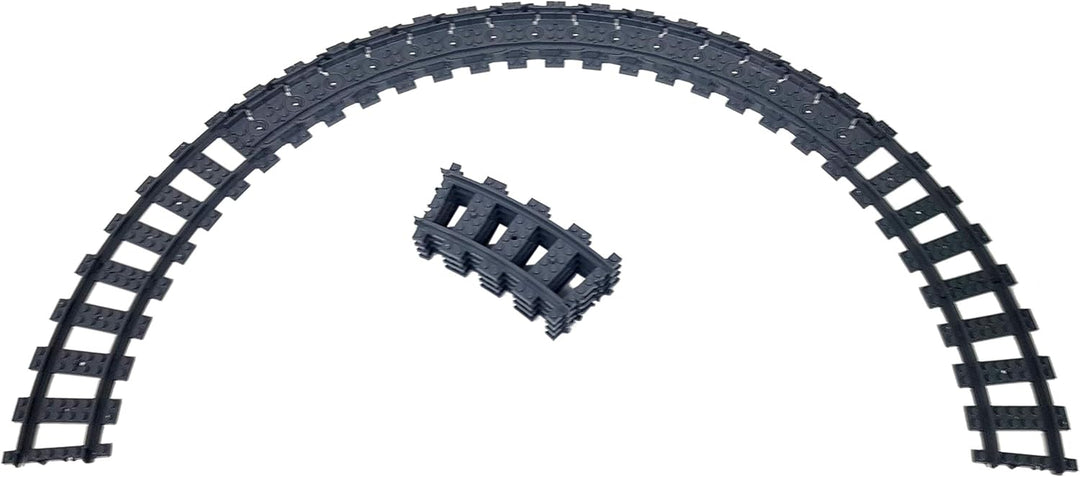 LEGO 8X Gebogene Kurvenschienen Gleise + 16x Flexible Schienen Gleise Gebogene und Flexible Schienen