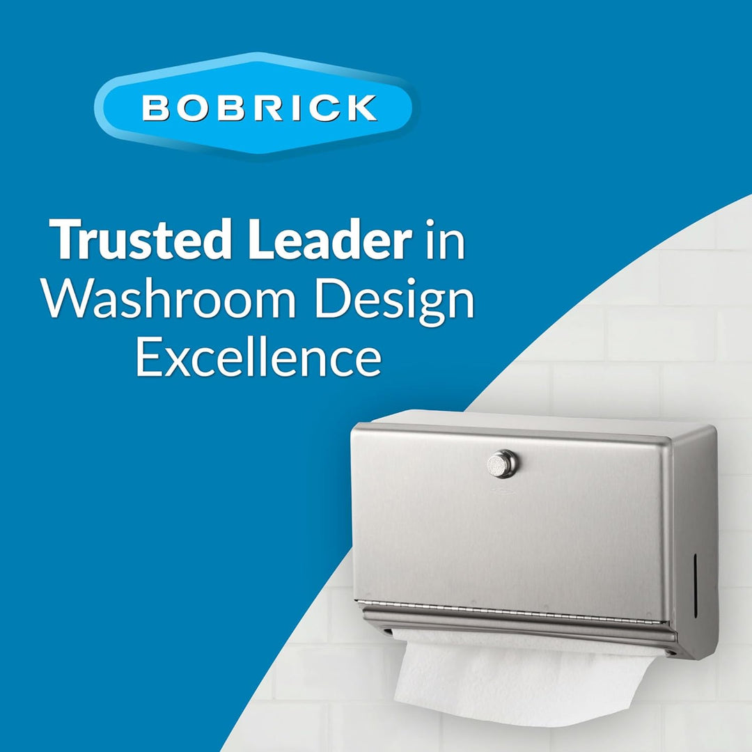 Bobrick B-2621 Papierhandtuchspender, 8,9 cm – 9,5 cm tief, Edelstahl, Classic Serie
