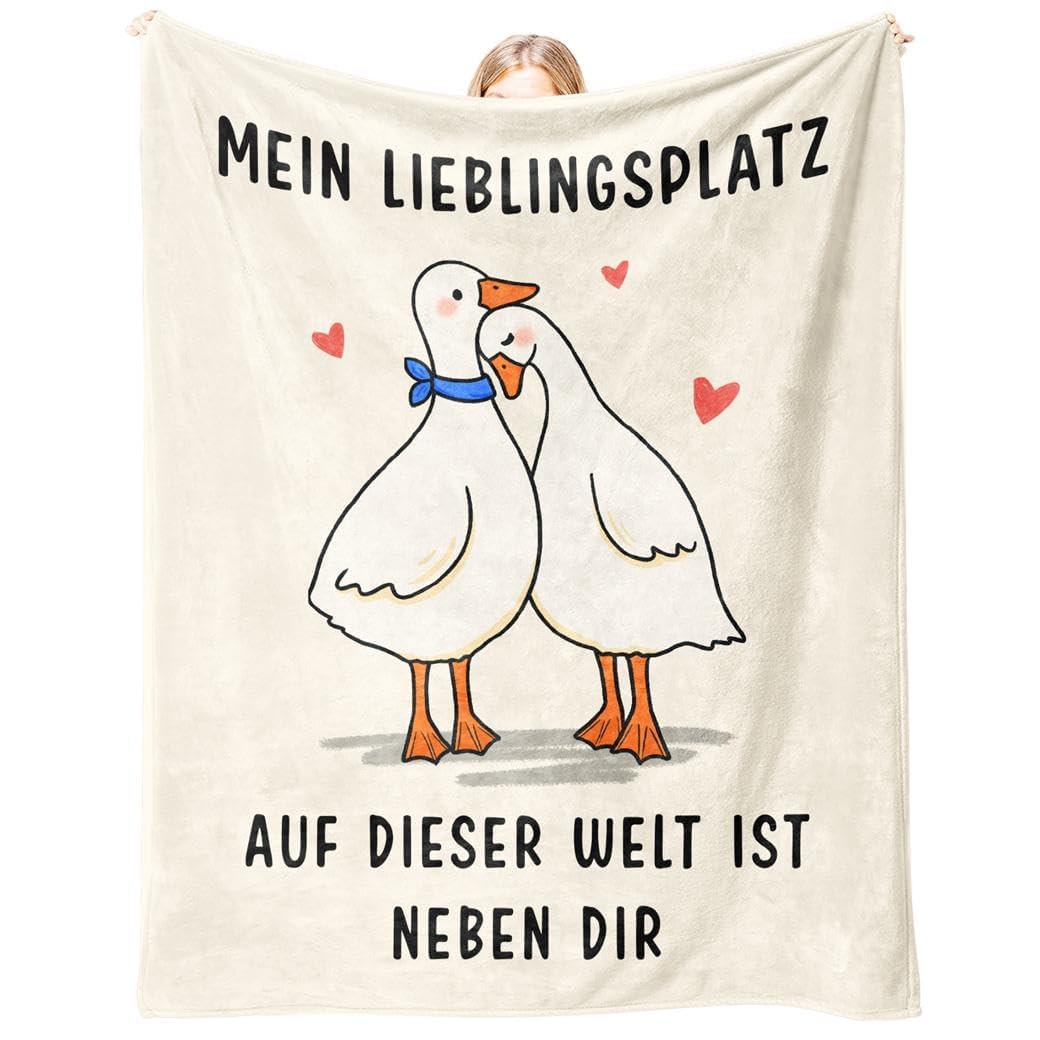Geschenke für Partner, Ente Flanell Decke für Pärchen Paar Couple Partner Valentinstagsgeschenk, Ich