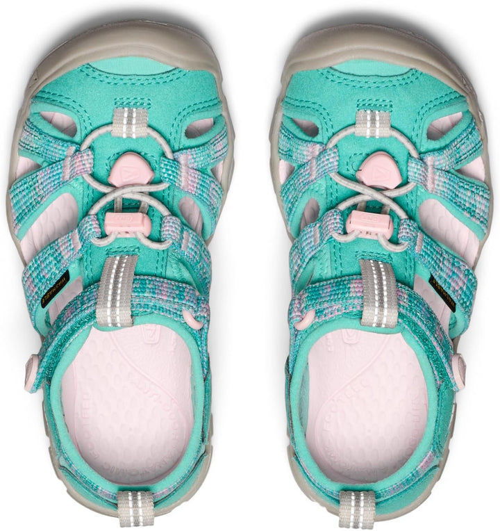 KEEN Unisex-Kinder Seacamp 2 Sandalen 32 EU Bright Aqua Giggle Pink, 32 EU Bright Aqua Giggle Pink