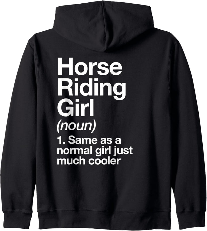 Reiten Mädchen Definition Funny Sports Kapuzenjacke