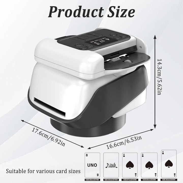 HAMON 2 in 1 Automatische Kartenmischer und Kartensender, Kartenmischmaschine Elektrische 360° Deal