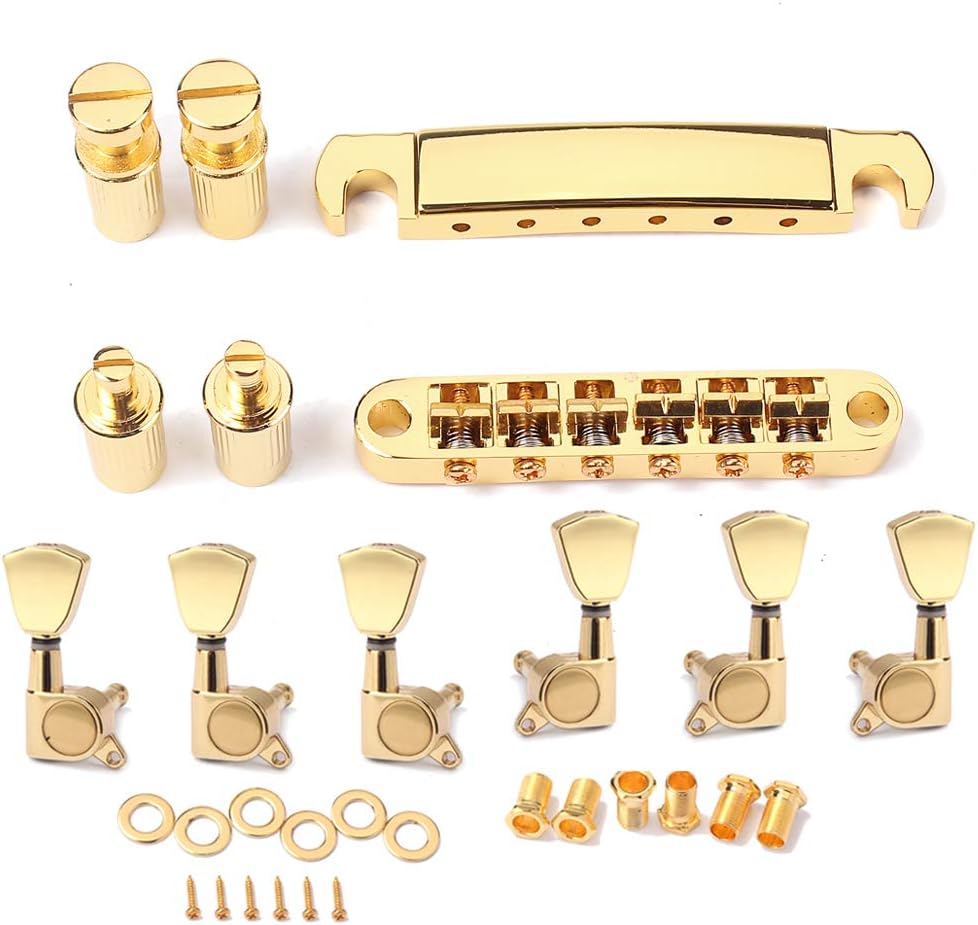 Alnicov Tune-O-Matic-Gitarrensteg und Gitarren-Stimmwirbel, Tuner-Mechaniken, Musikinstrument-Zubehö