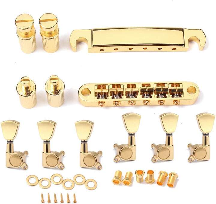 Alnicov Tune-O-Matic-Gitarrensteg und Gitarren-Stimmwirbel, Tuner-Mechaniken, Musikinstrument-Zubehö