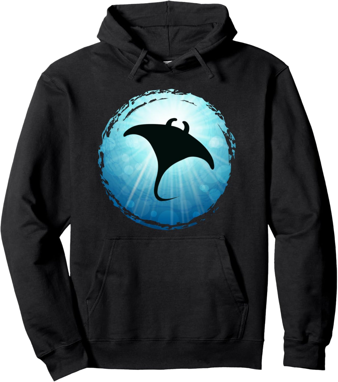 Manta Stingray Ocean Diving Freitaucher Apnoe Meer Design Pullover Hoodie