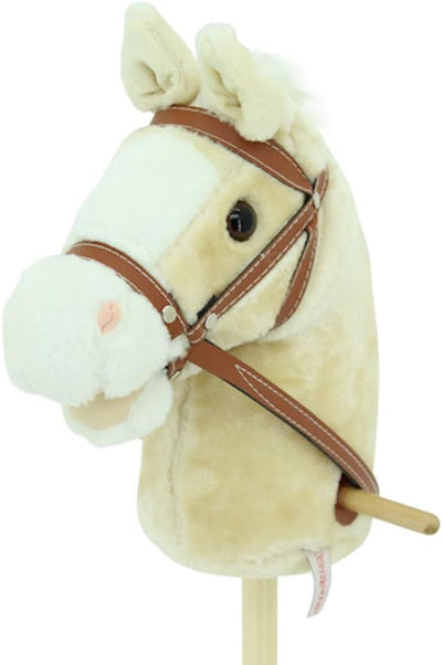 Sweety Toys 10530 Steckenpferd Hobby Horse Champagne mit Funktion Gewieher und Galoppgeräusch