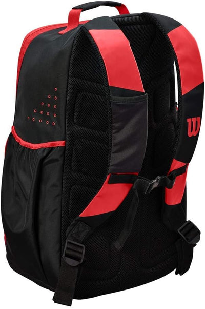 Wilson Unisex-Adult Evolution Backpack BKGY Basketball Schwarz/Rot Rucksack, Schwarz/Rot Rucksack