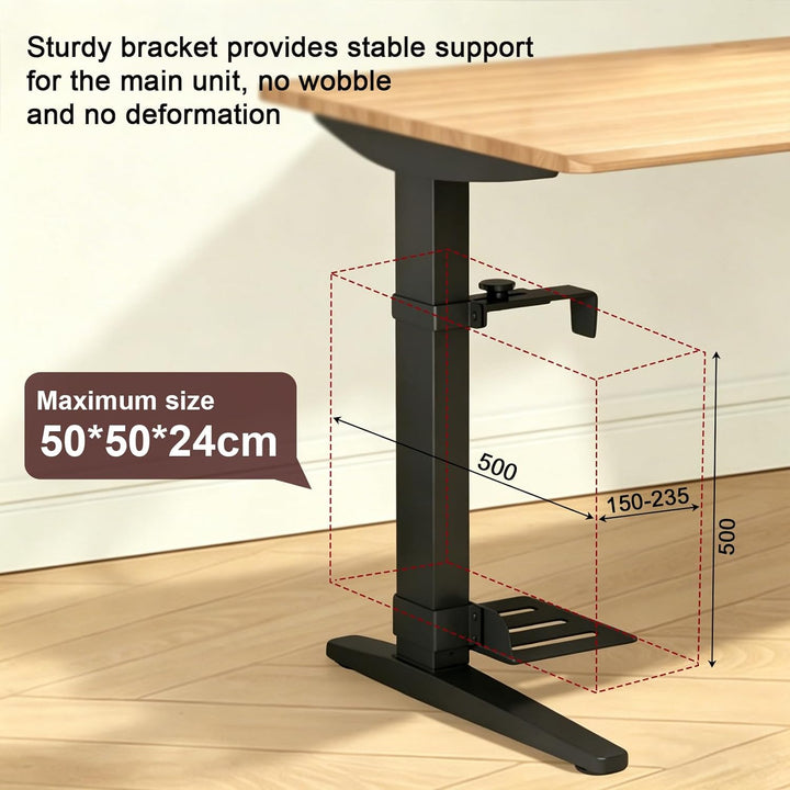 PC-Halterung unter Schreibtisch, 30kg Verstellbare PC Halterung für Schreibtisch Tischbein, PC Wandh