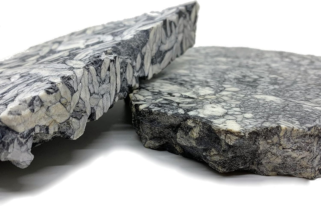 CharpauS Pinolit Platte - Eisblumen-Magnesit Rohsteine - 1 kg